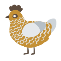 (unnamed), a gold and mist chicken with a lace pattern