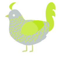 (unnamed), a silver and lime chicken with a lace pattern
