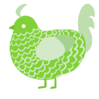 Uranium-238, a grass and gluppy chicken with a lace pattern