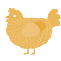A honey chicken with a lace pattern