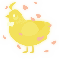 A yellow chicken with a neck-speckle pattern