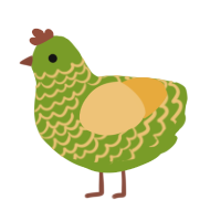 (unnamed), a chartreuse and honey chicken with a lace pattern