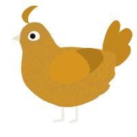A gold and ochre chicken with a double-lace pattern