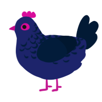 (unnamed), a navy and tumblr chicken with a half-lace pattern