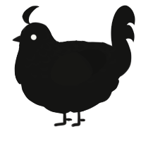 Depths of Despair, a black chicken with a half-lace pattern