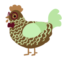 A bark and spring chicken with a lace pattern