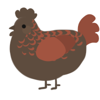 (unnamed), a bark and russet chicken with a half-lace pattern