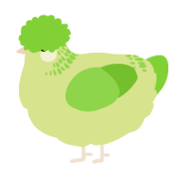 gooseberry, a lemon and grass chicken with a neck-band pattern