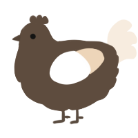 Cyrus, a bark and cream chicken