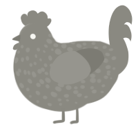 GREYDIENT, a ash chicken with a speckle pattern