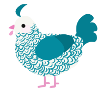 Boreal, a white and sea chicken with a double-lace pattern