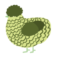 Iceberg Lettuce, a lemon and olive chicken with a lace pattern