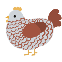 (unnamed), a mist and russet chicken with a lace pattern