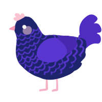 (unnamed), a navy and indigo chicken with a lace pattern