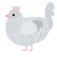 A mist chicken with a lace pattern