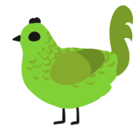 (unnamed), a grass and chartreuse chicken with a half-lace pattern