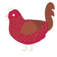 (unnamed), a crimson and russet chicken with a lace pattern