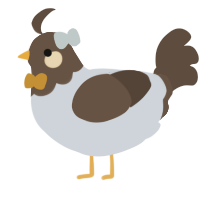 WIP Enanan, a mist and bark chicken with a head pattern