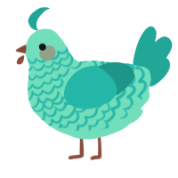 (unnamed), a mint and turquoise chicken with a lace pattern