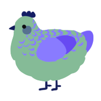 (unnamed), a gluppy and lilac chicken with a half-lace pattern