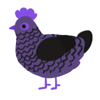 (unnamed), a overcast and sable chicken with a lace pattern