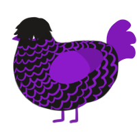 (unnamed), a sable and violet chicken with a lace pattern