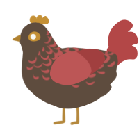 Rupophobia, a bark and red chicken with a half-lace pattern
