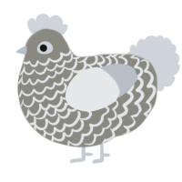 (unnamed), a ash and mist chicken with a lace pattern