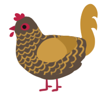 (unnamed), a bark and gold chicken with a lace pattern