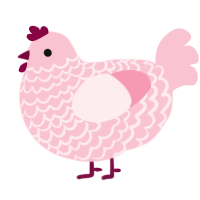(unnamed), a rose chicken with a lace pattern