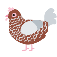 A8P4, a russet and mist chicken with a lace pattern