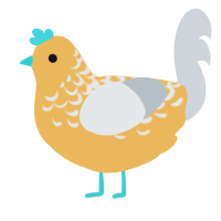 Nanners, a honey and mist chicken with a half-lace pattern
