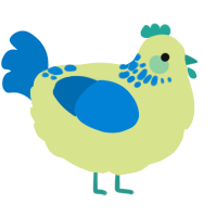 blue lemonade, a lemon and sapphire chicken with a neck-speckle pattern