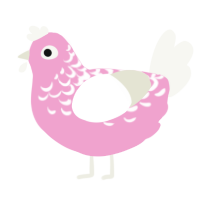 (unnamed), a pink and white chicken with a half-lace pattern