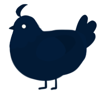 hellsite, a tumblr chicken with a head pattern