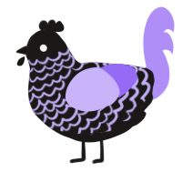 (unnamed), a sable and lilac chicken with a lace pattern