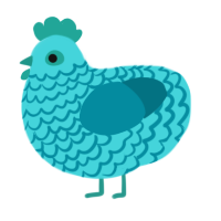 GetInto Hypnosis Mic, a aqua and sea chicken with a lace pattern