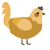 cookie butter, a gold and honey chicken with a head pattern
