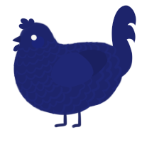 (unnamed), a navy chicken with a lace pattern