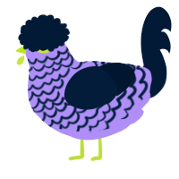 Witchy Vibes, a lilac and tumblr chicken with a lace pattern