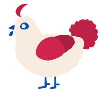 (unnamed), a cream and crimson chicken