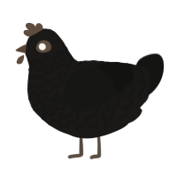 (unnamed), a sable and black chicken with a lace pattern