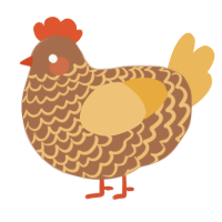 (unnamed), a brown and honey chicken with a lace pattern