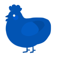 A ultramarine chicken