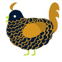 500 eggs, a tumblr and ochre chicken with a lace pattern