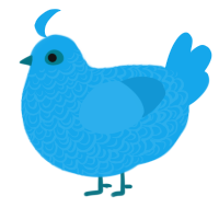 A sky chicken with a double-lace pattern