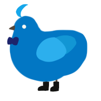 A sapphire and sky chicken
