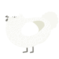 whwh ash, a white chicken with a double-lace pattern