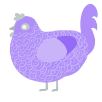 (unnamed), a lilac chicken with a double-lace pattern