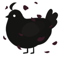 Projector, a black and sable chicken